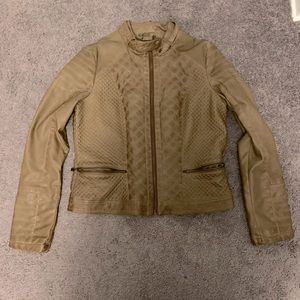 Women’s brown leather jacket